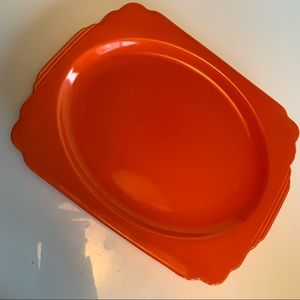 Riviera Original Vintage 12” Platter. Radiation Red. Fair.